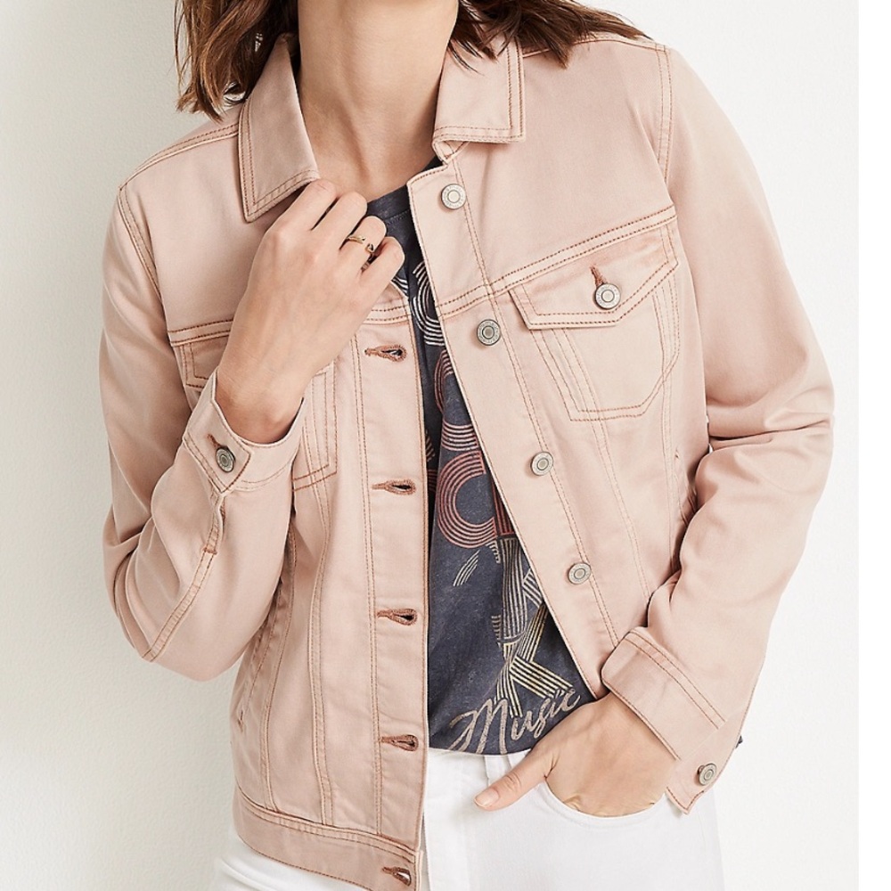 Maurices light pink denim jacket